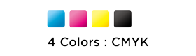4种颜色：CMYK