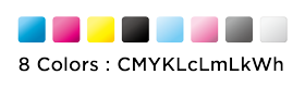 8种颜色：CMYKLcLmLkWh
